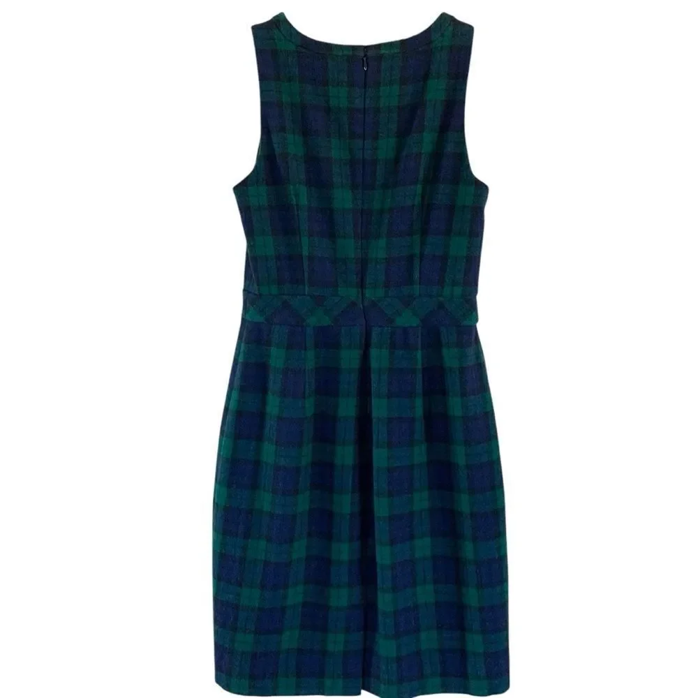 J. Crew Wool Plaid Sleeveless Dress